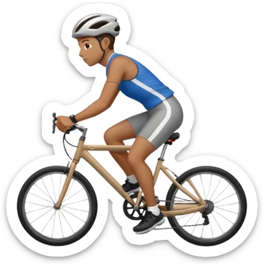 fietser die aan het fietsen is sticker