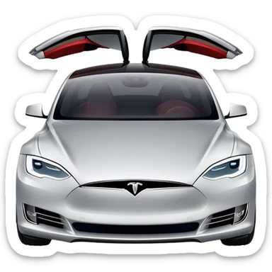 Tesla Model S - Tesla (Model Year: 2022) (Iconic colour: Silver) sticker