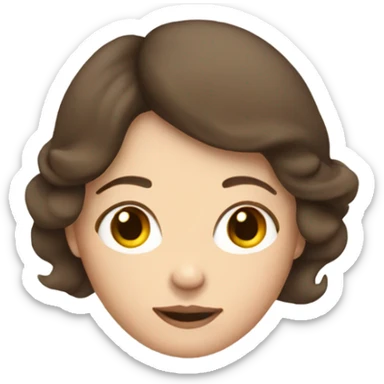 Pregnant white brunette sticker