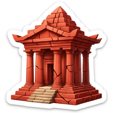 Cracked Temple red sticker