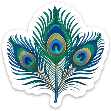 Only one Peacock feather sticker