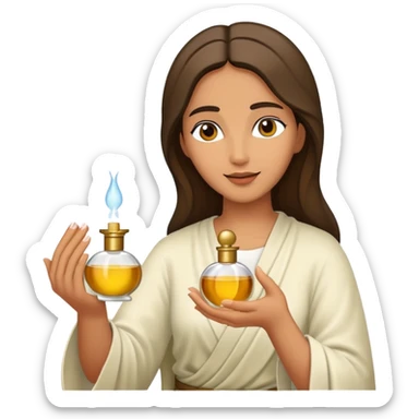 Biblical woman gifts perfume to Jesus sticker