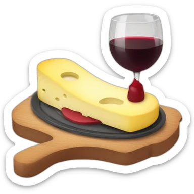 raclette with red wine sticker