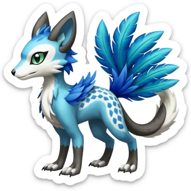 Meloetta-Vernid-Trico-Sergal-Pokémon-Digimon-Fakémon-fusion-hybrid-creature sticker