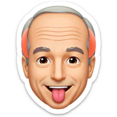 Jeffrey Epstein with tongue out sticker