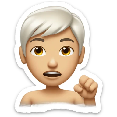 Una persona enojada diciendo "SE ACABÓ" sticker