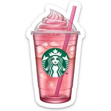 pink iced tea Starbucks drink sticker