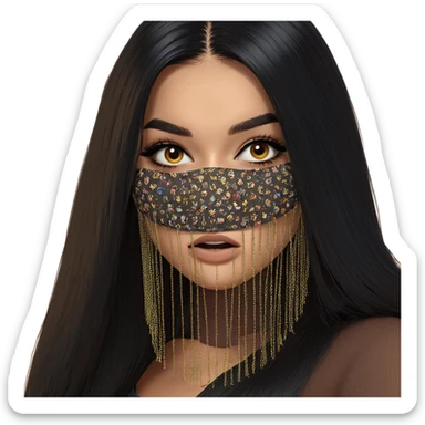 portrait of a girl sticker