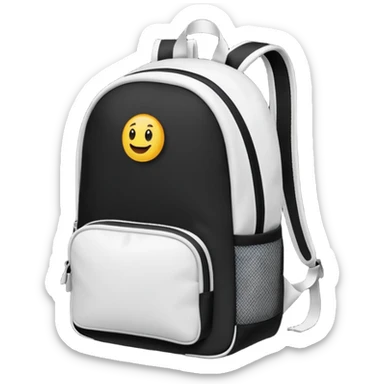 sac a dos de sport noir sans motif sticker