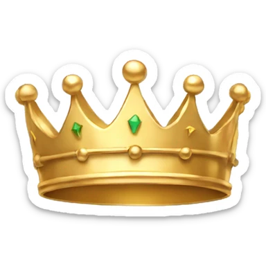 Simple gold crown with no jewels sticker