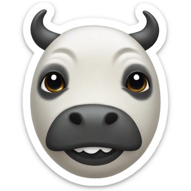 mix of a seal and a cow  sticker