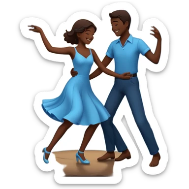 Couple dancing under the moonlight sticker