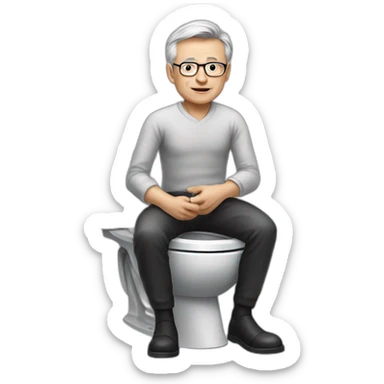 Eduard Limonov sitting on the toilet sticker