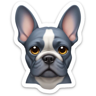 Blue grey French bulldog sticker