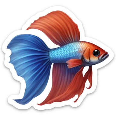 betta fish with a spice sticker