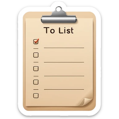 beige to do list sticker