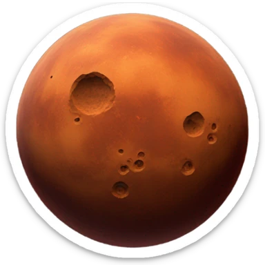 Red planet sticker