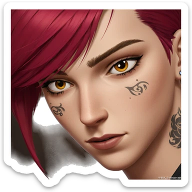 vi portrait with tattoos sticker