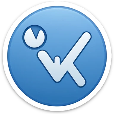 Generate an emoji. A white tick in the blue circle. (Such as TikTok verified tick) sticker