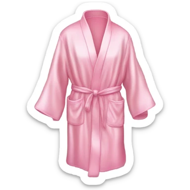 Light pink silk slippers and robe sticker