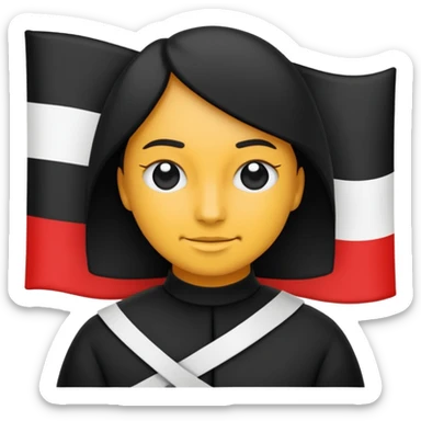 Emoji hermine du drapeau breton. Ne modifie par le design, je veux juste l'hermine en noir sticker