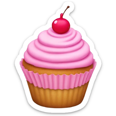 Pink cupcake sticker