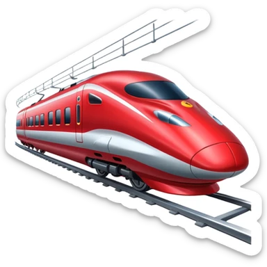 Red bullet Train sticker