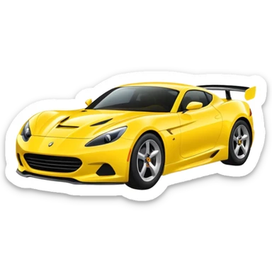Yellow sports car side sticker