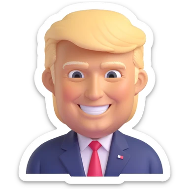President Trump happy sticker