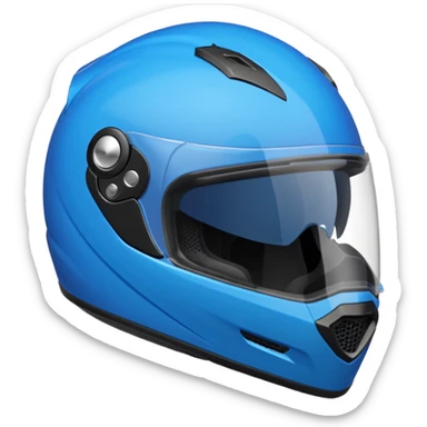 emoji capacete de moto azul (use a cor no HEX/HTML #1440FF) sticker