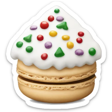 Christmas macaron sticker
