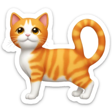 Orange cat on back sticker