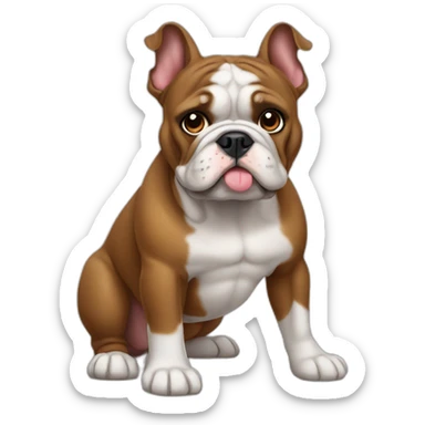Brown colored France-BullDog sticker