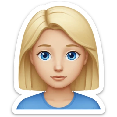 Cheese with blonde hair  sticker