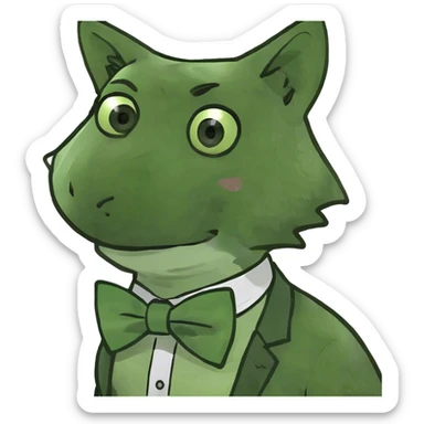 Wolf blushing sticker