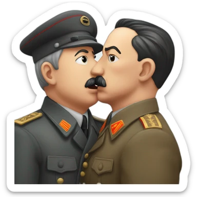 hitler kissing stalin sticker