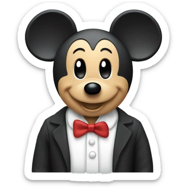 Micky mouse wearing labcot  sticker