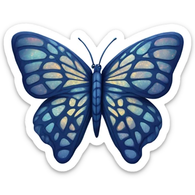 Navy blue butterfly  sticker