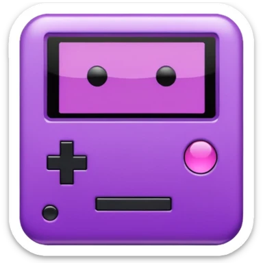 Necesito botones para un reproductor de música, los botones tienen que mezclar un estilo pixel art con vaporwave y usar como coló principal un morado. sticker