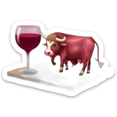 bullfights-wine sticker