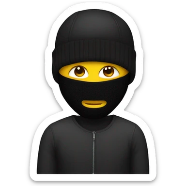  man with ski mask sticker