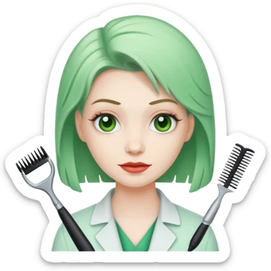 green mutant hairdresser sticker