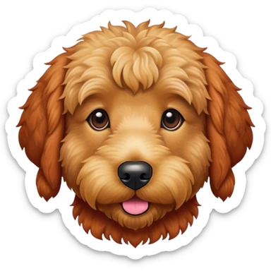 Golden doodle red brown sticker