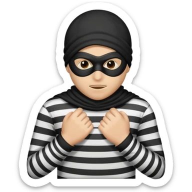 El emoji de un ladrón  sticker