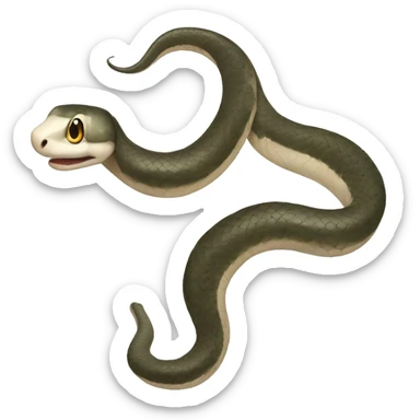 Pied snake sticker