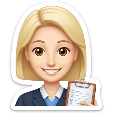 Teacher expressing approval of students test results  sticker