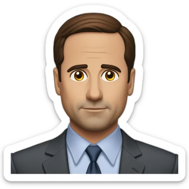 Micheal Scott rigolant sticker