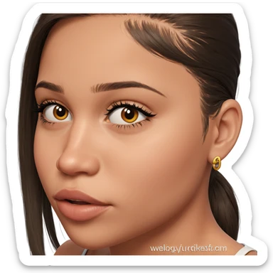 realistic portrait of a girl sticker