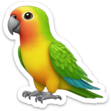 Parrot lovebird sticker