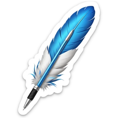 feather pen sticker